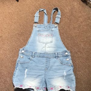 Multi color Embroidered Jordache overalls